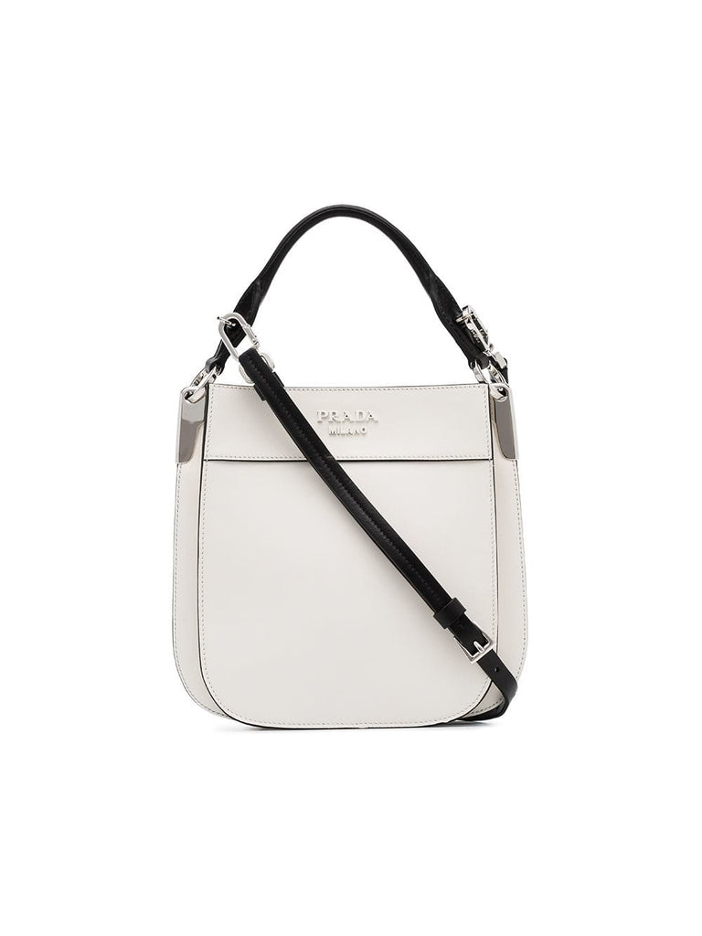 white Margit leather cross body bag