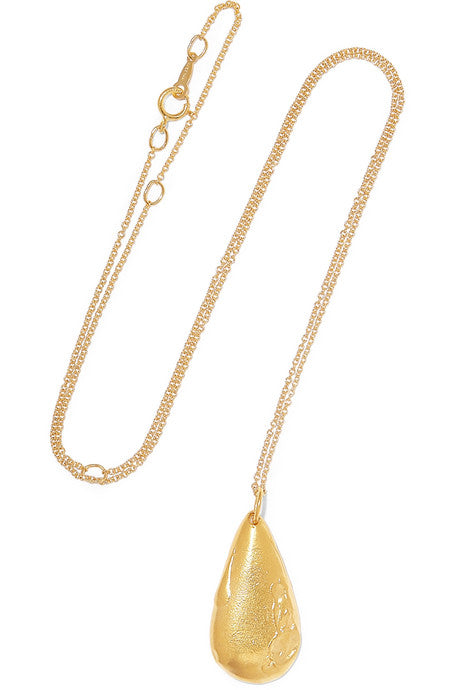 The Delphic Tear gold-plated necklace