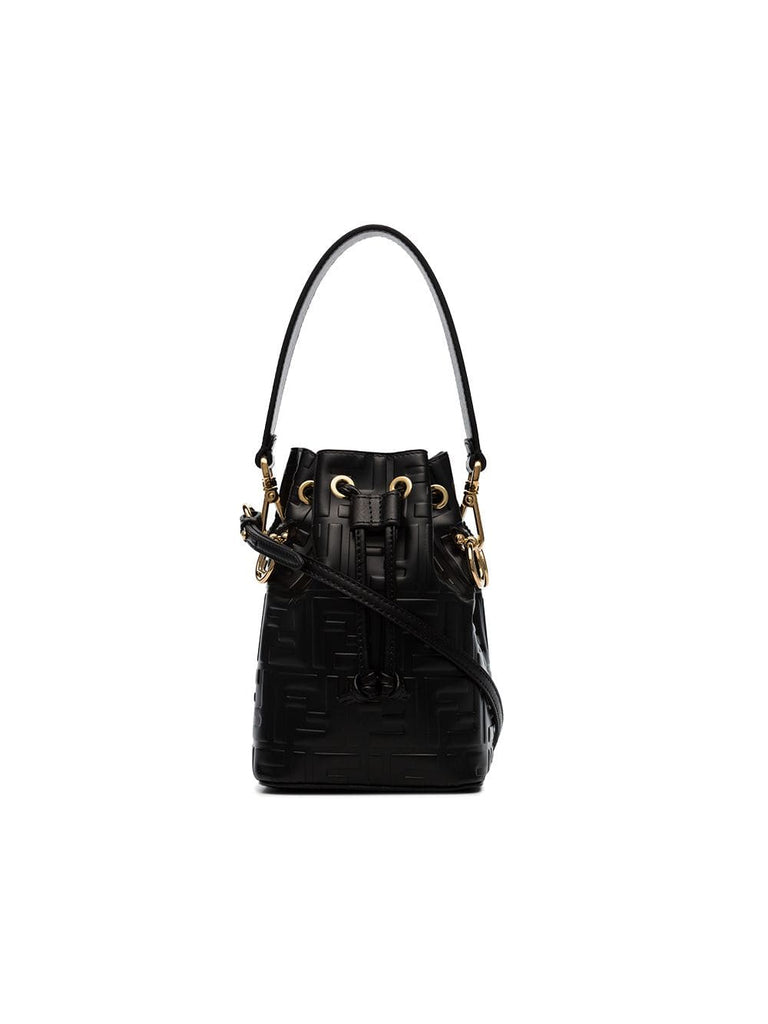 Black Mon Tresor Mini Leather Bucket Bag