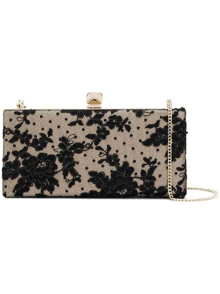 Celeste floral lace clutch