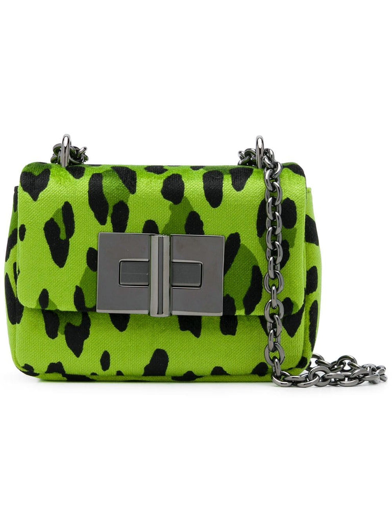 mini Natalia leopard velvet bag