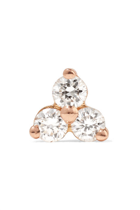 18-karat rose gold diamond earring