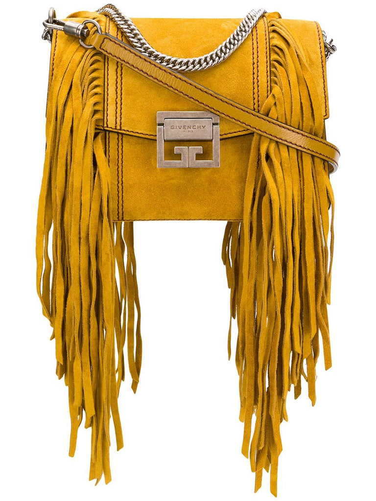 GV3 small fringed shoulder bag