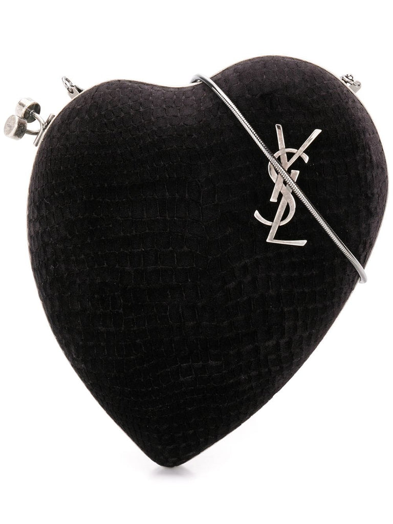 monogram heart shoulder bag