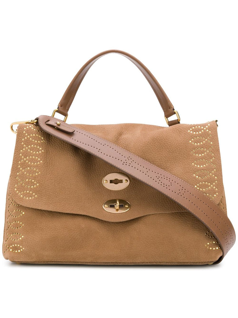 stud-embellished tote