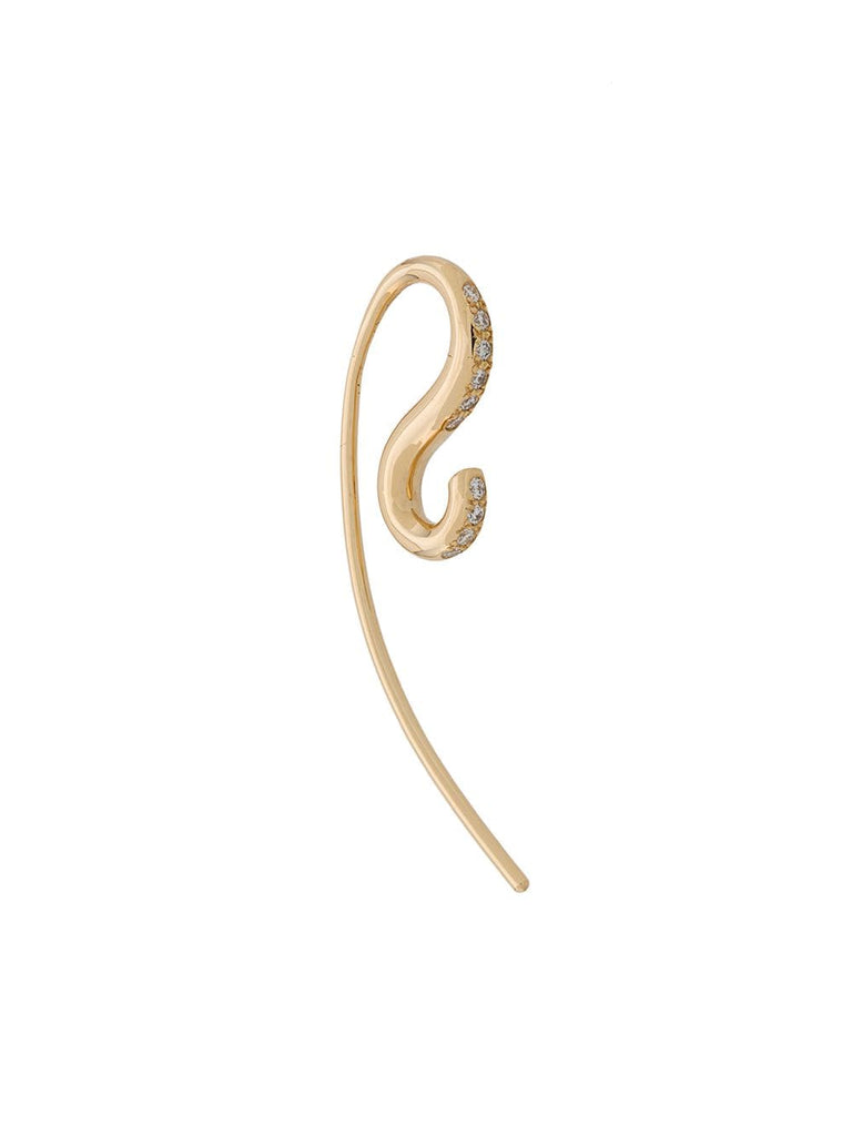 18kt yellow gold Petit Hook diamond earring