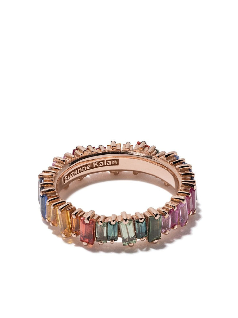 18kt rose gold and sapphire Rainbow Eternity ring