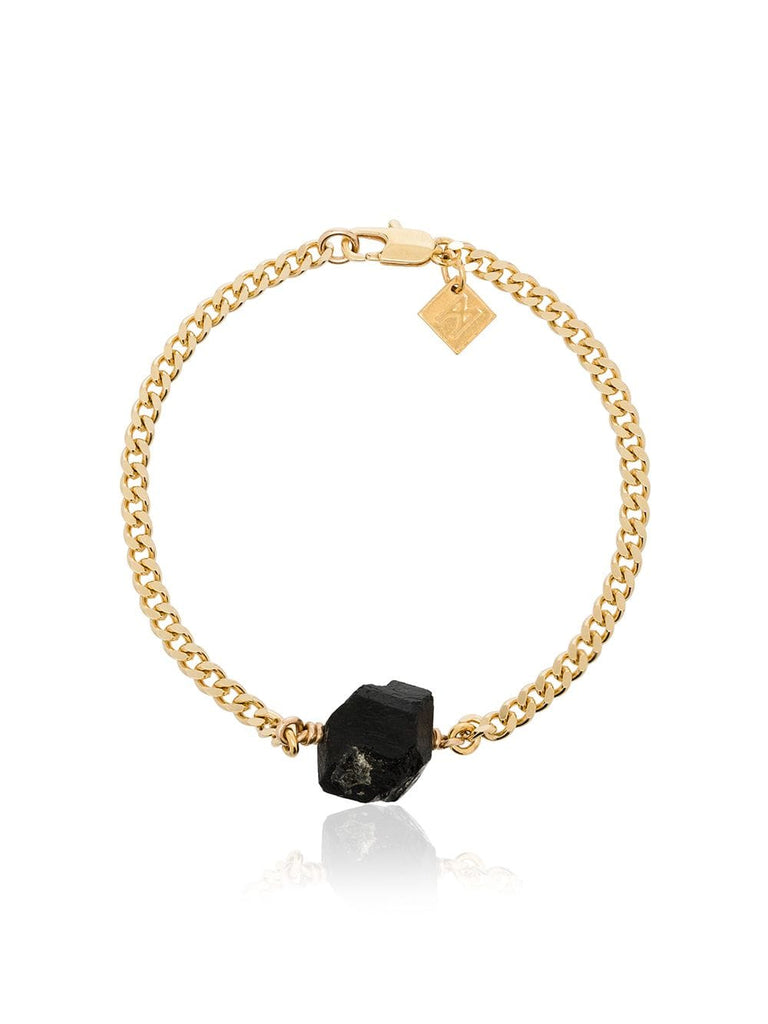 18k yellow gold tourmaline stone bracelet