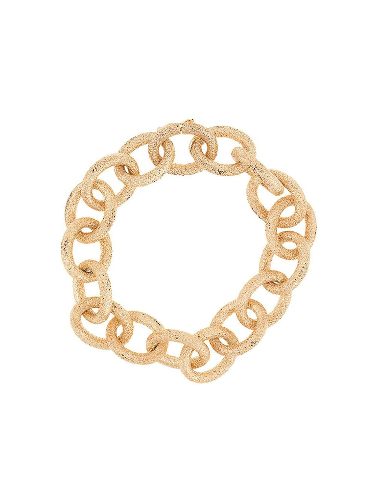 18kt yellow gold Florentine Finish Links bracelet