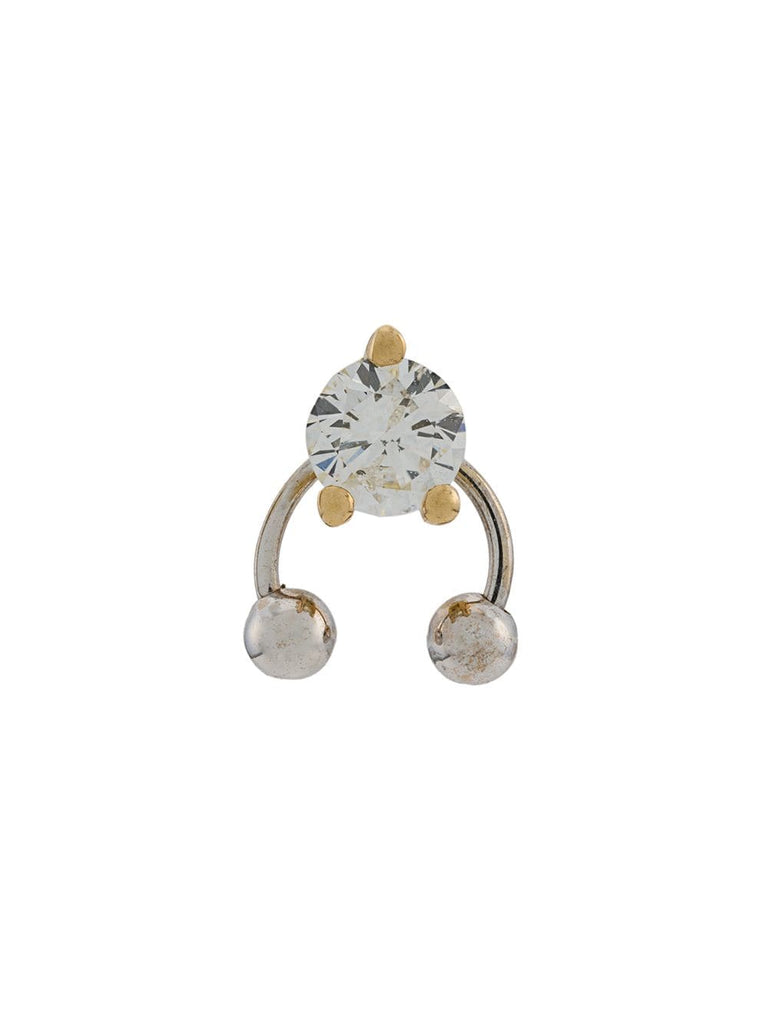 18kt yellow and white gold Two In One diamond earring