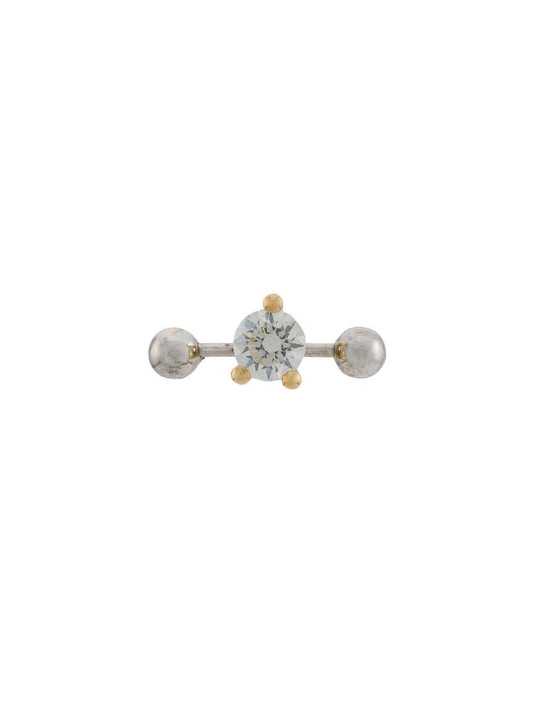 18kt yellow and white gold Two In One diamond earring