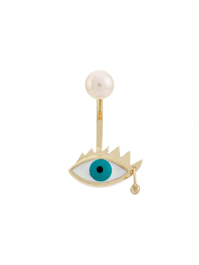 9kt yellow gold Eye Piercing earring