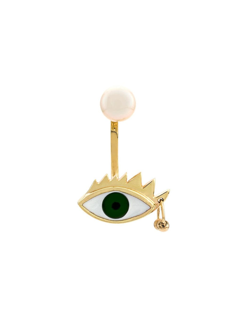 9kt yellow gold Eye Piercing earring