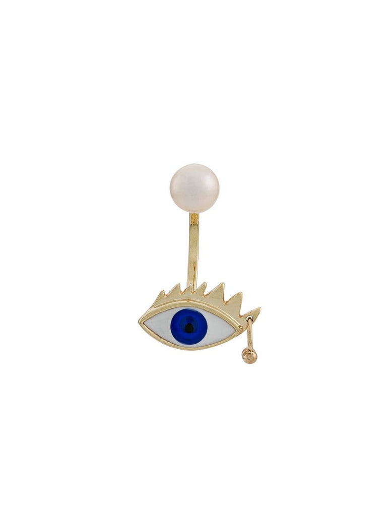 9kt yellow gold Eye Piercing earring