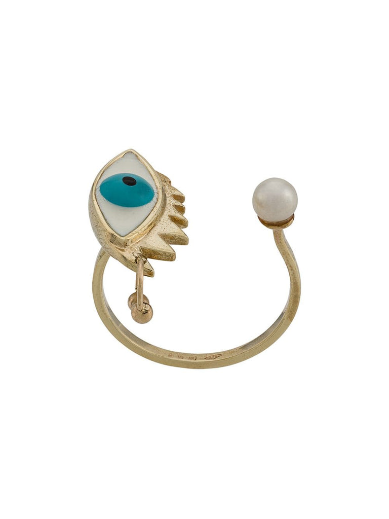 9kt yellow gold Eye Piercing ring