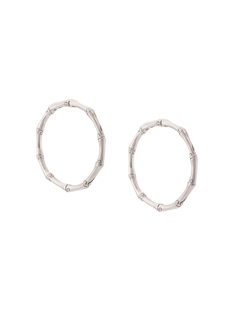 Bamboo medium hoop earrings