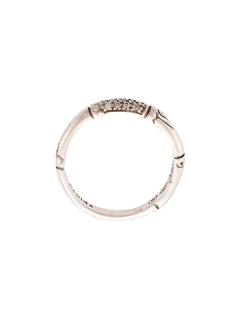 Bamboo diamond ring