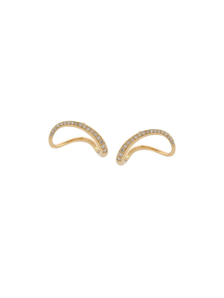 18kt yellow gold Slide diamond earrings