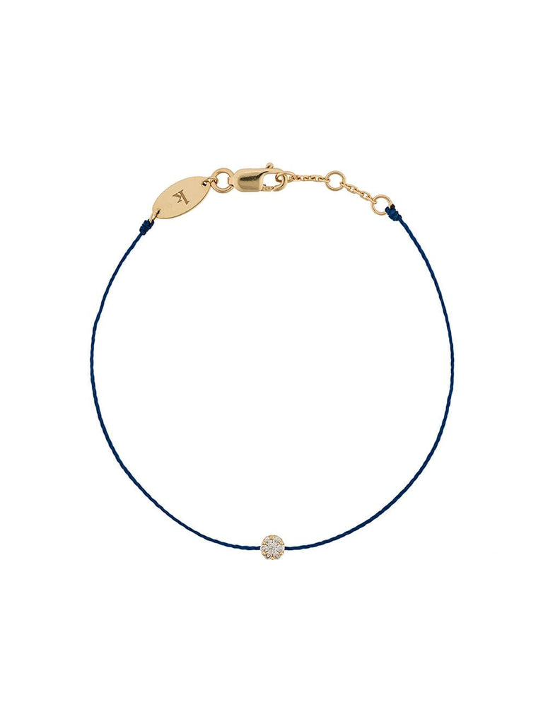 diamond and 18kt gold string bracelet