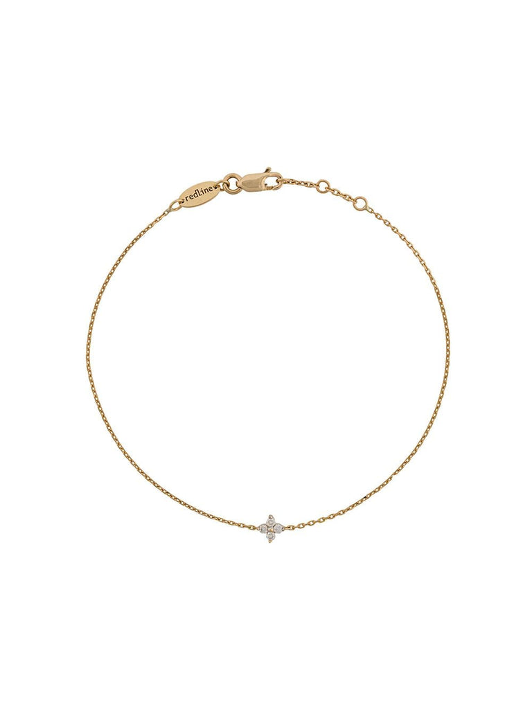 Shiny four diamonds chain bracelet