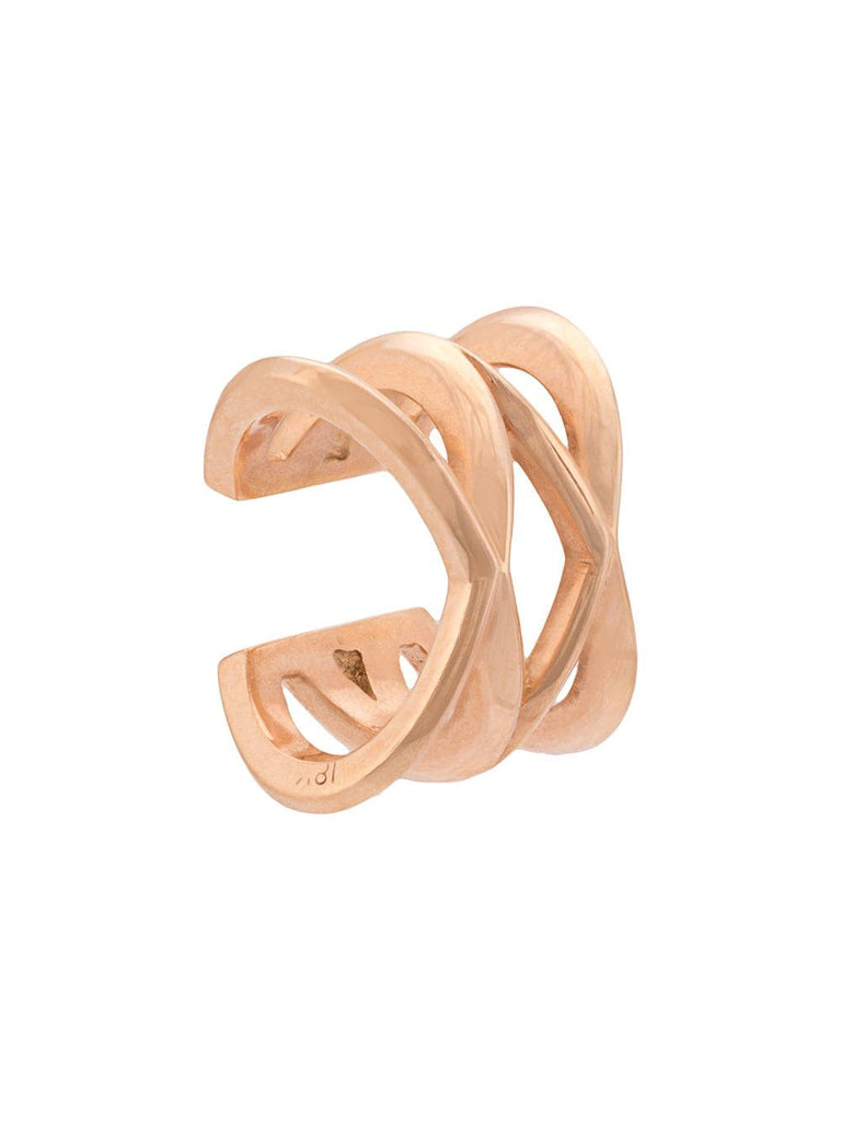 14kt rose gold Double X ear cuff