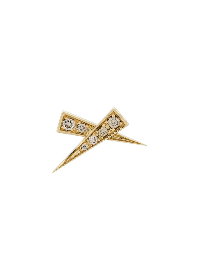 18kt gold Kiss diamond earring