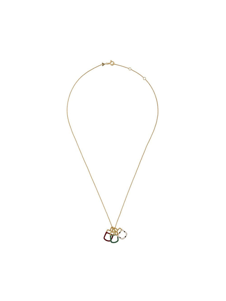 9kt yellow gold Ice Pop Trio pendant necklace