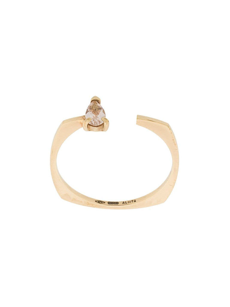 9kt yellow gold Argo Gota morganite ring