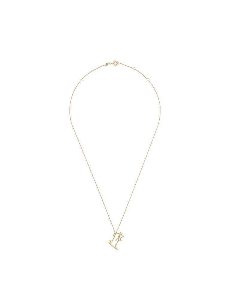 9kt yellow gold Gato necklace