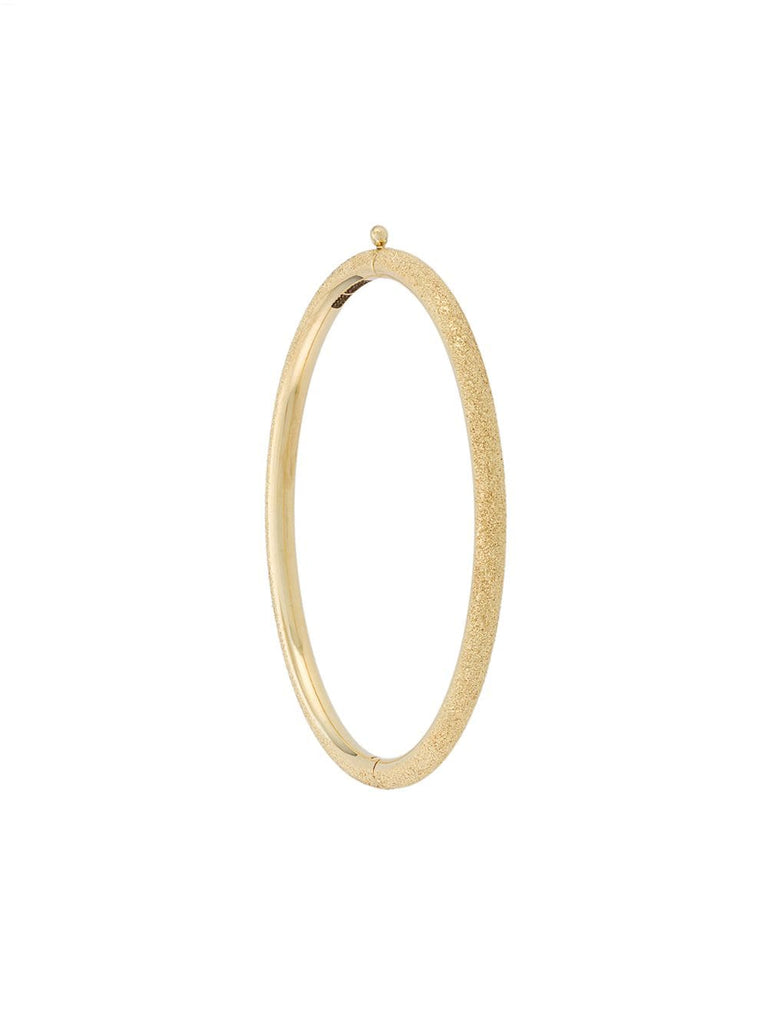 18kt yellow gold Florentine Finish oval bangle