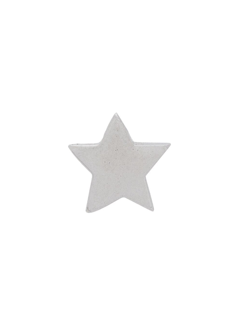 18kt white gold star earring