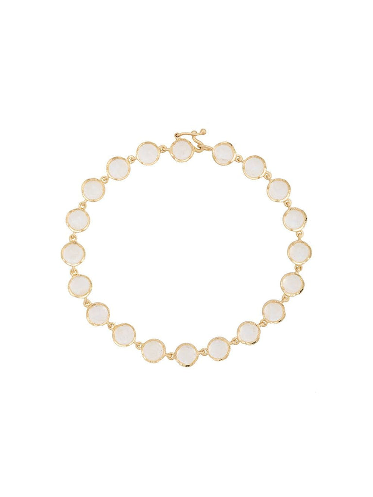 18kt yellow gold rainbow moonstone bracelet