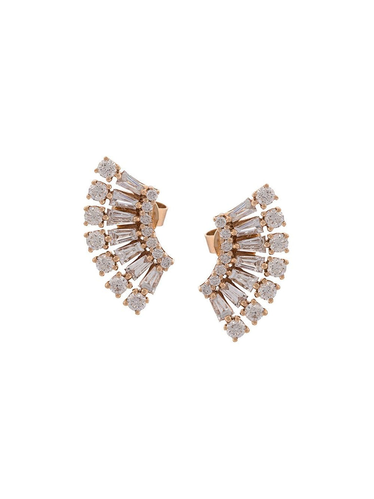 18kt rose gold Floating Ava diamond earrings