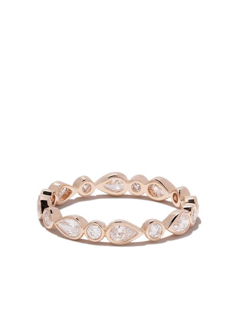 18kt rose gold Petal diamond band