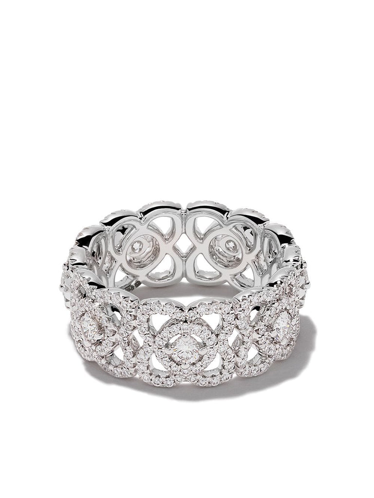 18kt white gold Enchanted Lotus diamond band