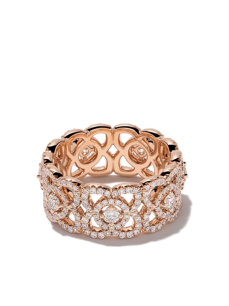 18kt rose gold Enchanted Lotus diamond band