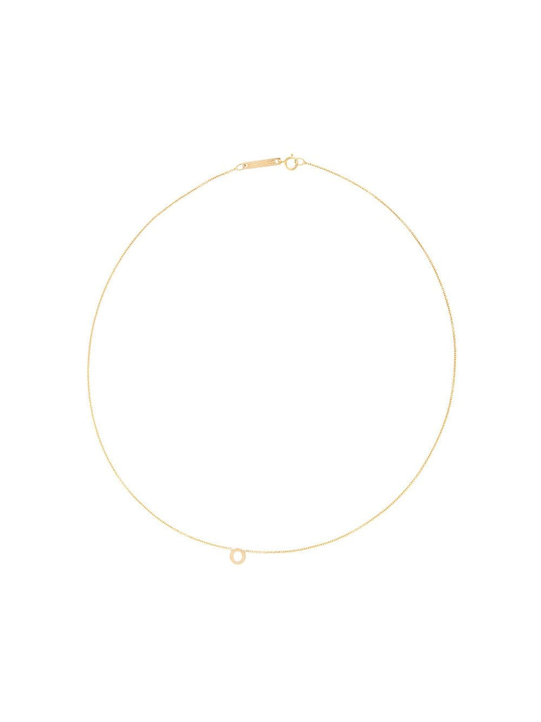 14kt yellow gold O Initial necklace