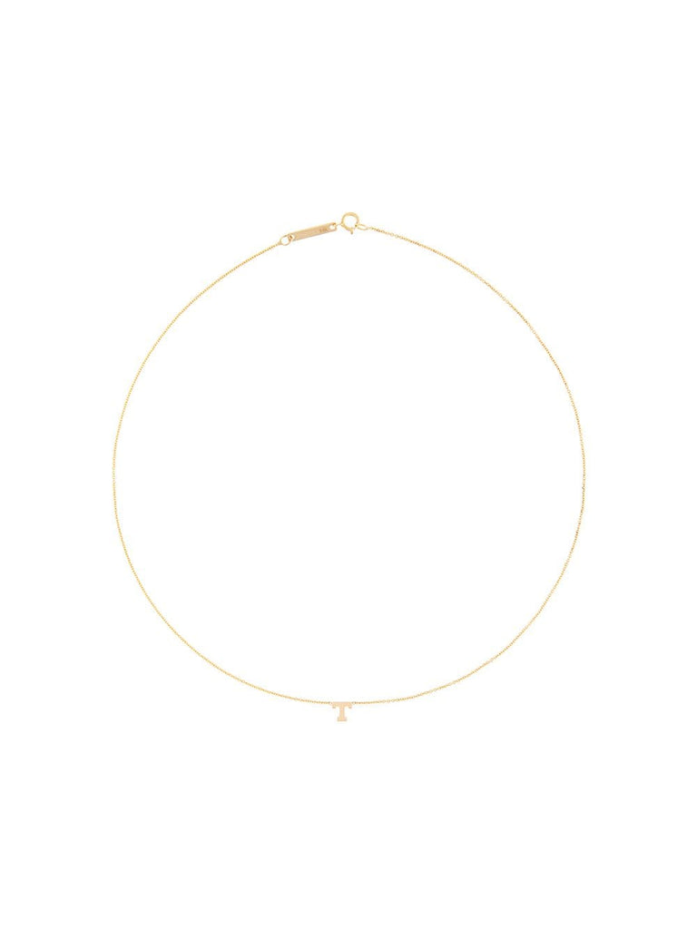 14kt yellow gold T Initial necklace