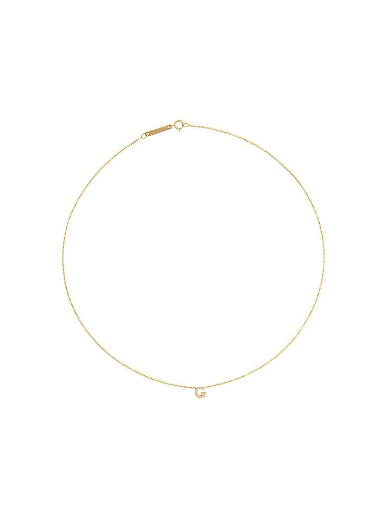 14kt yellow gold G Initial necklace