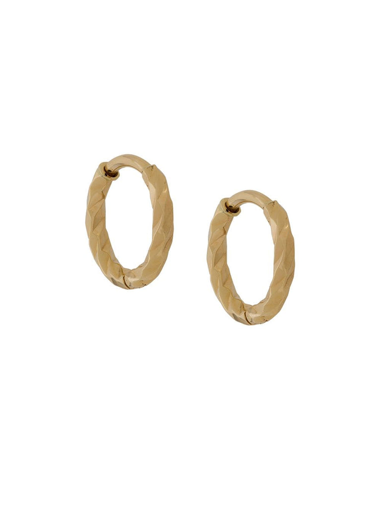 14kt yellow gold DC huggies 7mm