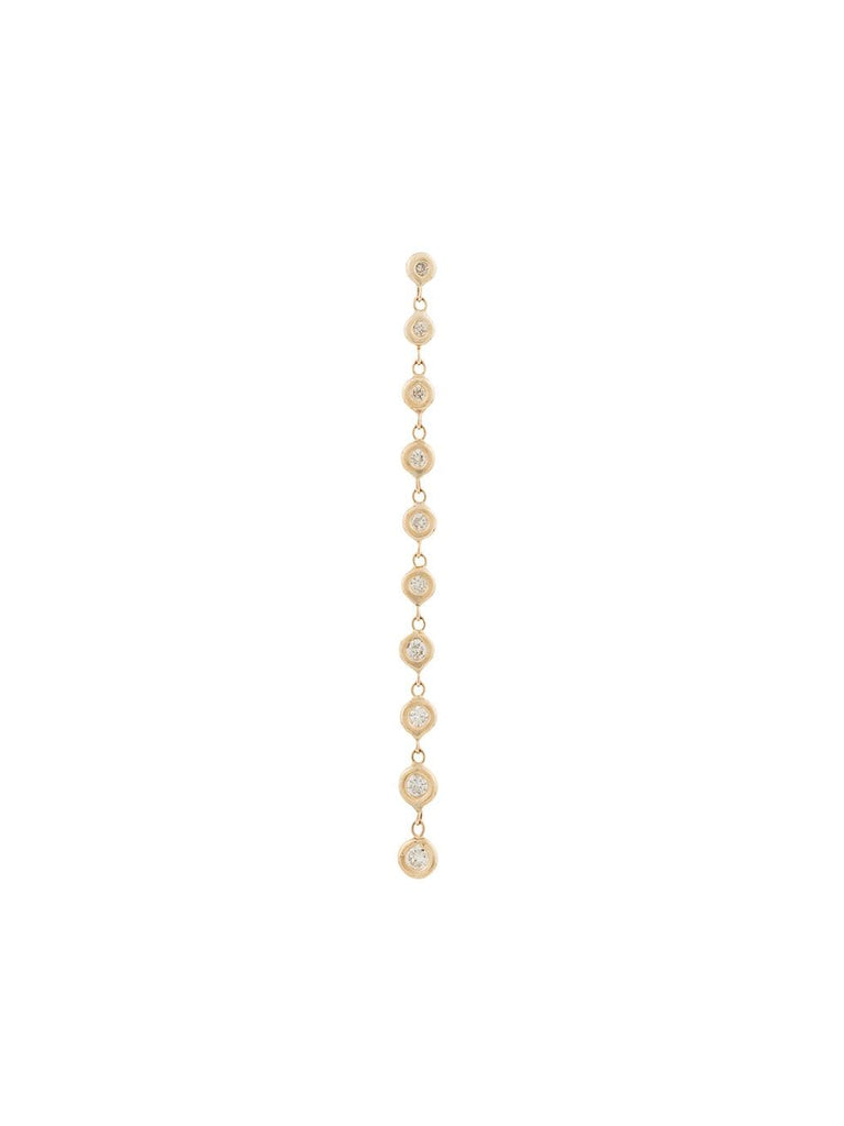 14kt yellow gold 10 Diamond drop earring