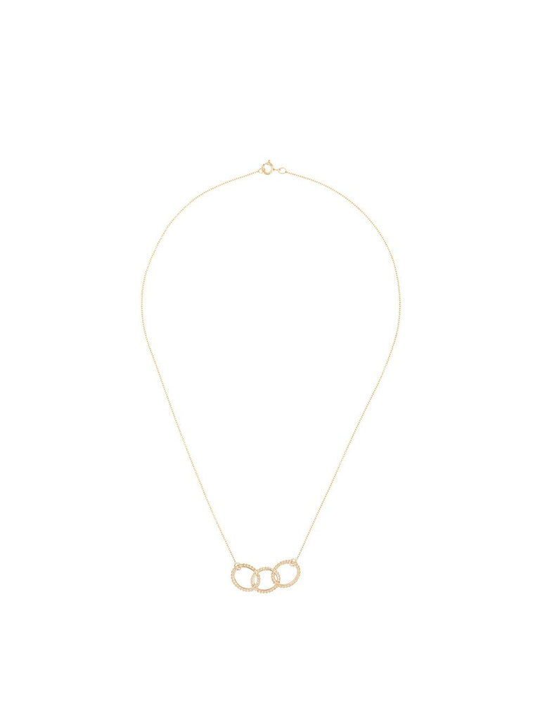 9kt yellow gold large Dotted Oval chain necklace