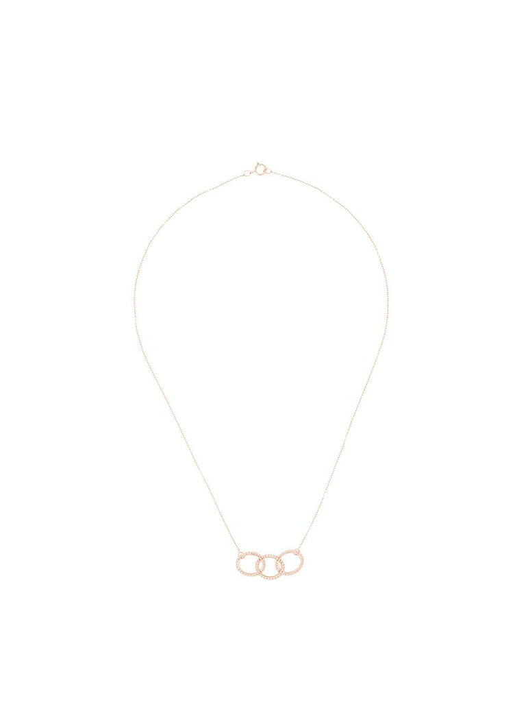 9kt rose gold large Dotted Oval chain necklace