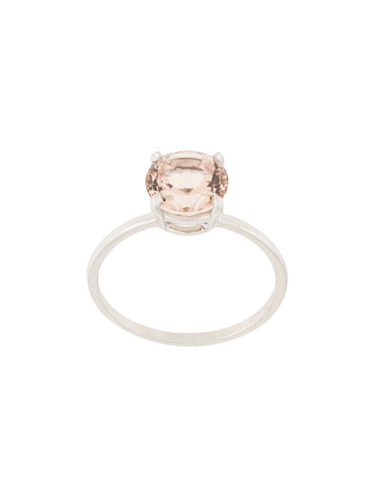 14kt white gold precious morganite ring