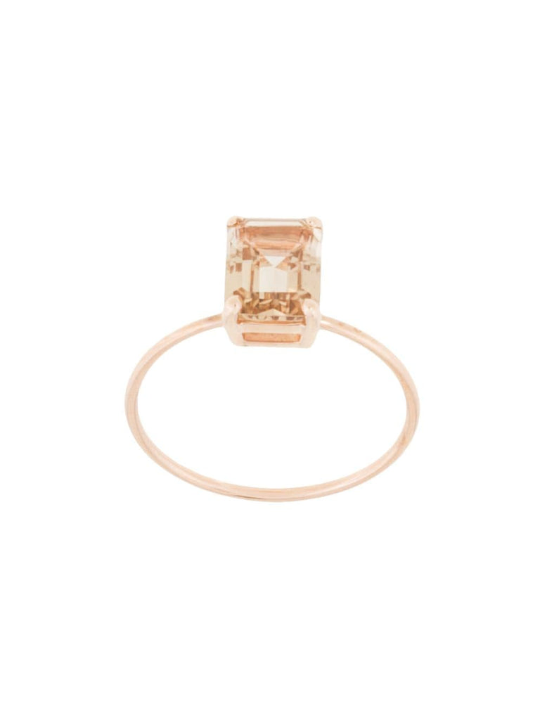 9kt rose gold champagne quartz ring