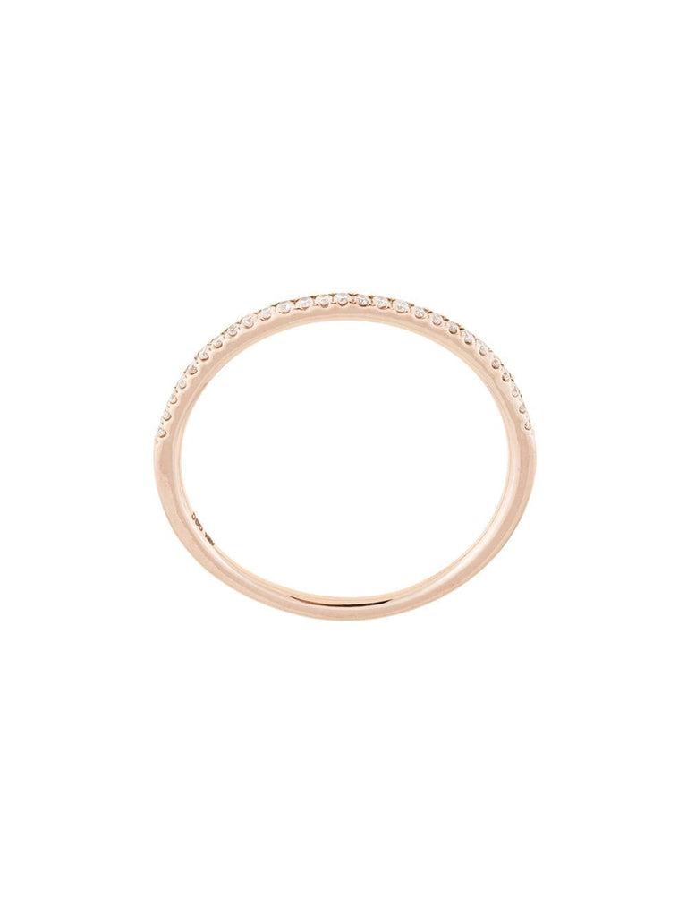 14kt rose gold Queenie half diamond band