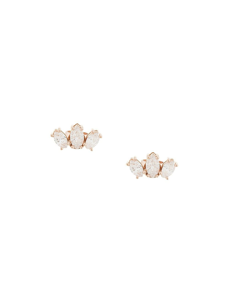 14kt rose gold Diamond Sun studs