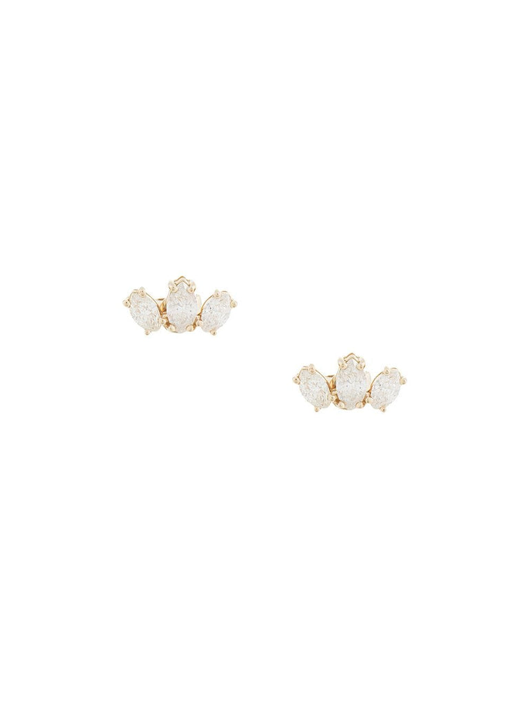 14kt yellow gold Diamond Sun studs