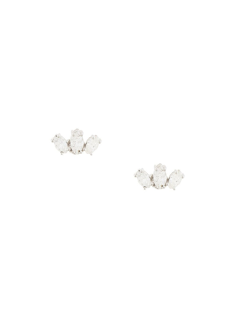 14kt white gold Diamond Sun studs