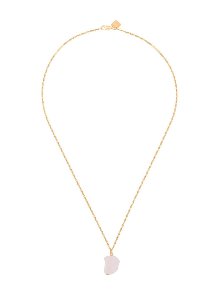 18k yellow gold vermeil The Raw One Rose Quartz necklace